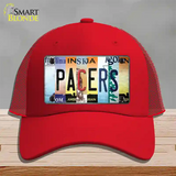 Pacers Strip Art Novelty License Plate Hat Tag Mesh / Red