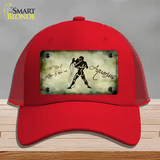 Aquarius Zodiac Novelty License Plate Hat Mesh / Red