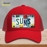 Suns Strip Art Novelty License Plate Hat Tag Mesh / Red