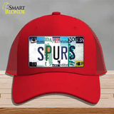 Spurs Strip Art Novelty License Plate Hat Tag Mesh / Red