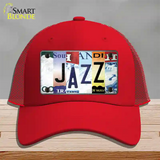 Jazz Strip Art Novelty License Plate Hat Tag Mesh / Red