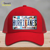 Hurricanes Strip Art Novelty License Plate Hat Tag Mesh / Red