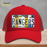 Rangers Hockey Strip Art Novelty License Plate Hat Tag Mesh / Red