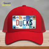 Ducks Strip Art Novelty License Plate Hat Tag Mesh / Red