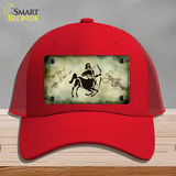 Sagittarius Zodiac Novelty License Plate Hat Mesh / Red