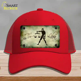 Libra Zodiac Novelty License Plate Hat Mesh / Red