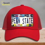 Penn State Strip Art Novelty License Plate Hat Tag Mesh / Red