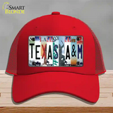 Texas A&M Strip Art Novelty License Plate Hat Tag Mesh / Red