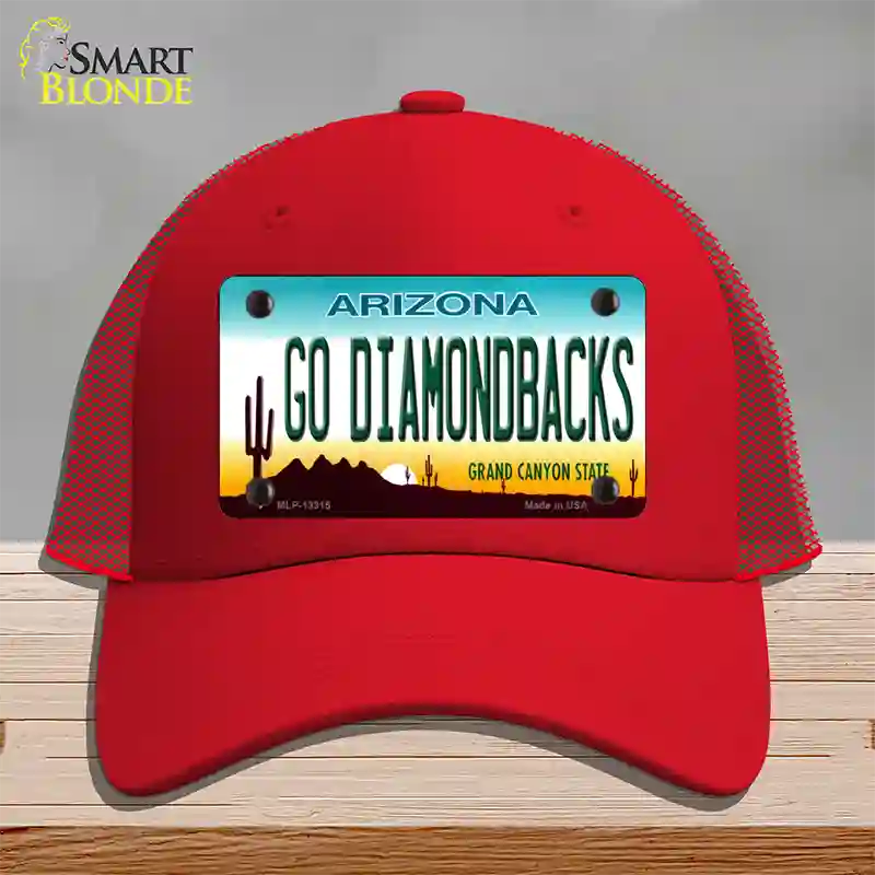 Go Diamondbacks Novelty License Plate Hat Tag Mesh / Red