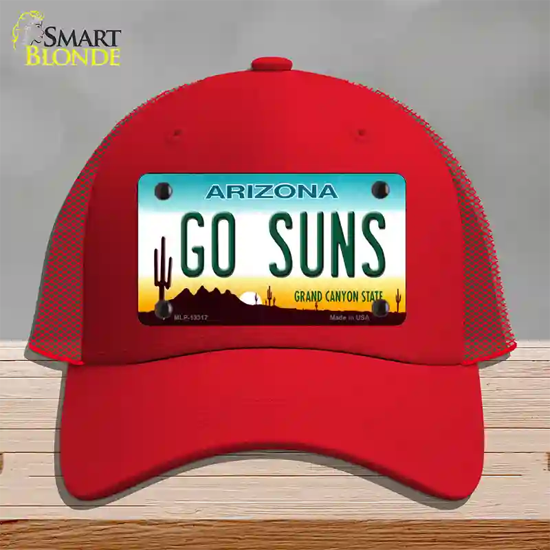 Go Suns Novelty License Plate Hat Tag Mesh / Red