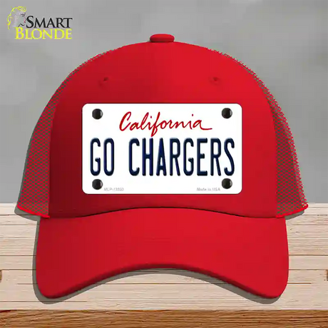 Go Chargers Novelty License Plate Hat Tag Mesh / Red