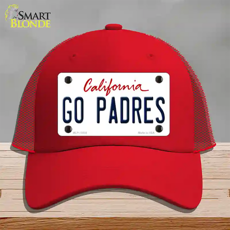 Go Padres Novelty License Plate Hat Tag Mesh / Red