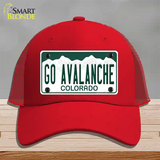 Go Avalanche Novelty License Plate Hat Tag Mesh / Red