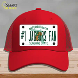 Number 1 Jaguars Fan Novelty License Plate Hat Tag Mesh / Red