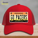 Go Pacers Novelty License Plate Hat Tag Mesh / Red