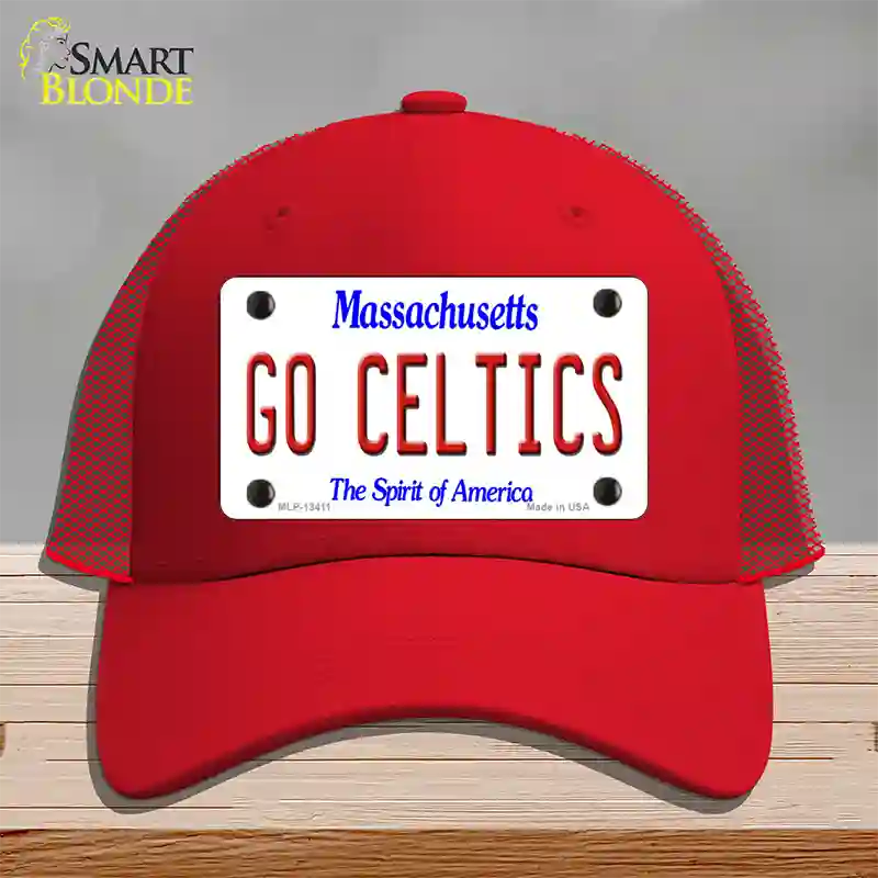 Go Celtics Novelty License Plate Hat Tag Mesh / Red