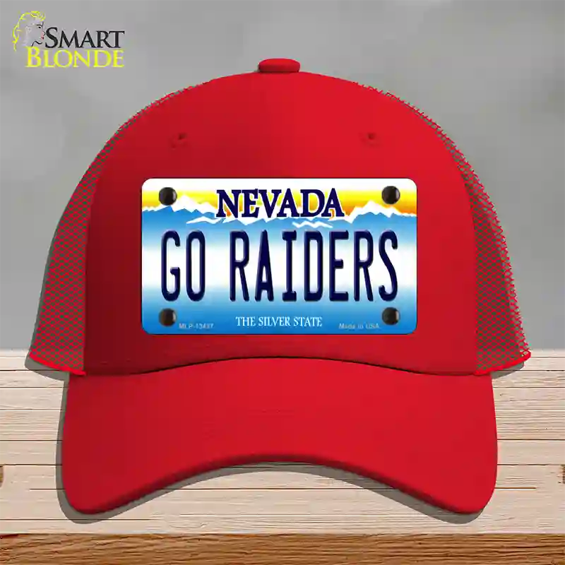 Go Raiders Nevada Novelty License Plate Hat Tag Mesh / Red