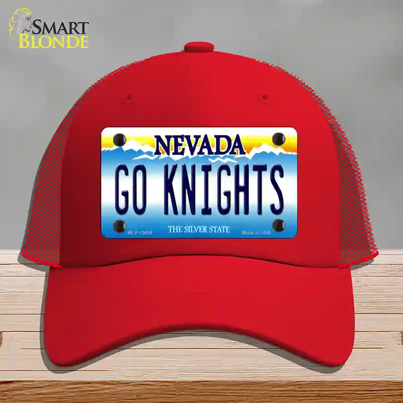 Go Golden Knights Novelty License Plate Hat Tag Mesh / Red