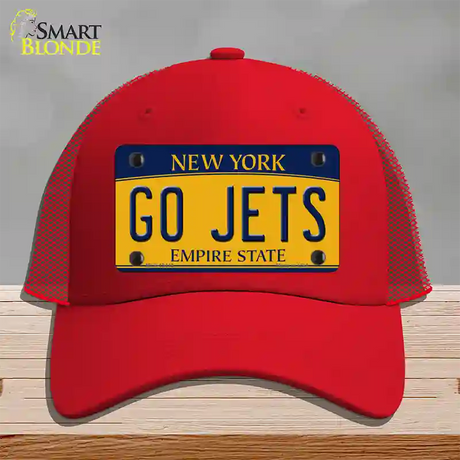 New York Go Jets Novelty License Plate Hat Tag Mesh / Red