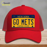 Go Mets Novelty License Plate Hat Tag Mesh / Red