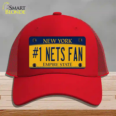 Number 1 Nets Fan Novelty License Plate Hat Tag Mesh / Red