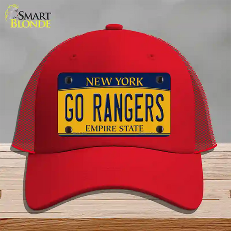 Go Rangers Novelty License Plate Hat Tag Mesh / Red