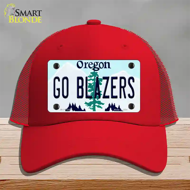 Go Blazers Novelty License Plate Hat Tag Mesh / Red