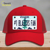 Number 1 Blazers Fan Novelty License Plate Hat Tag Mesh / Red