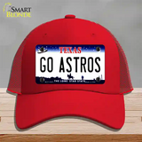 Go Astros Novelty License Plate Hat Tag Mesh / Red