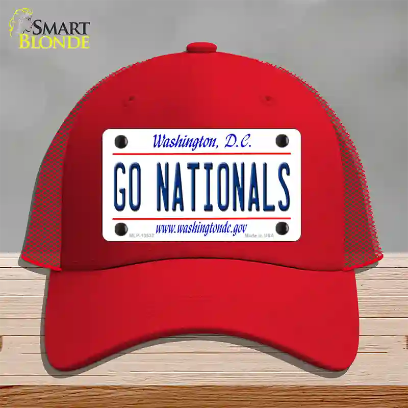 Go Nationals Novelty License Plate Hat Tag Mesh / Red