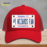 Number 1 Wizards Fan Novelty License Plate Hat Tag Mesh / Red