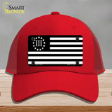 3 Percenter American Flag Novelty License Plate Hat Tag Mesh / Red