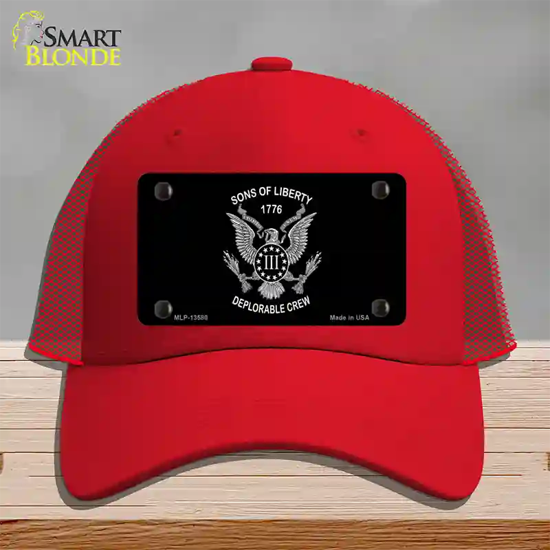 Sons of Liberty 1776 Novelty License Plate Hat Tag Mesh / Red