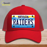 Raiders Nevada Novelty License Plate Hat Tag Mesh / Red