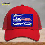 Trump Train Novelty License Plate Hat Tag Mesh / Red