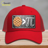 Pie Greater Than Pi Novelty License Plate Hat Tag Mesh / Red