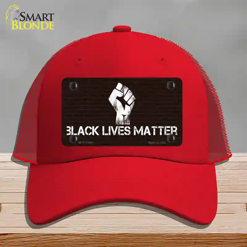 Black Lives Matter Brick Novelty License Plate Hat Tag Mesh / Red