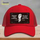 Break The Chains BLM Novelty License Plate Hat Tag Mesh / Red