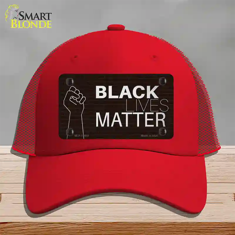 Black Lives Matter Fist Brick Novelty License Plate Hat Tag Mesh / Red