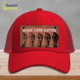 Black Lives Matter Fists Novelty License Plate Hat Tag Mesh / Red