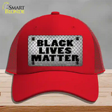 Black Lives Matter Diamond Plate Novelty License Plate Hat Tag Mesh / Red