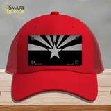 Arizona Flag Black  Novelty License Plate Hat Tag Mesh / Red