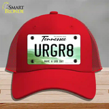 URGR8 Novelty License Plate Hat Tag Mesh / Red