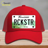 Rockstar Novelty License Plate Hat Tag Mesh / Red