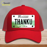 Thank You Novelty License Plate Hat Tag Mesh / Red