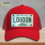 Loudon New Hampshire Novelty License Plate Hat Tag Mesh / Red