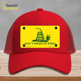 Dont Tread On Weed Novelty License Plate Hat Tag Mesh / Red