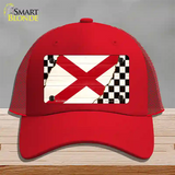 Alabama Racing Flag Novelty License Plate Hat Tag Mesh / Red