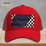 Alaska Racing Flag Novelty License Plate Hat Tag Mesh / Red