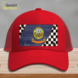 Idaho Racing Flag Novelty License Plate Hat Tag Mesh / Red